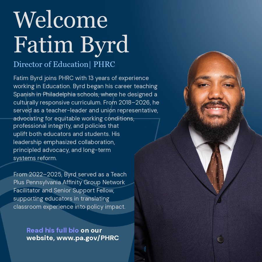 Chadlassiter's tweet image. Our new Director of Education.
#phrc