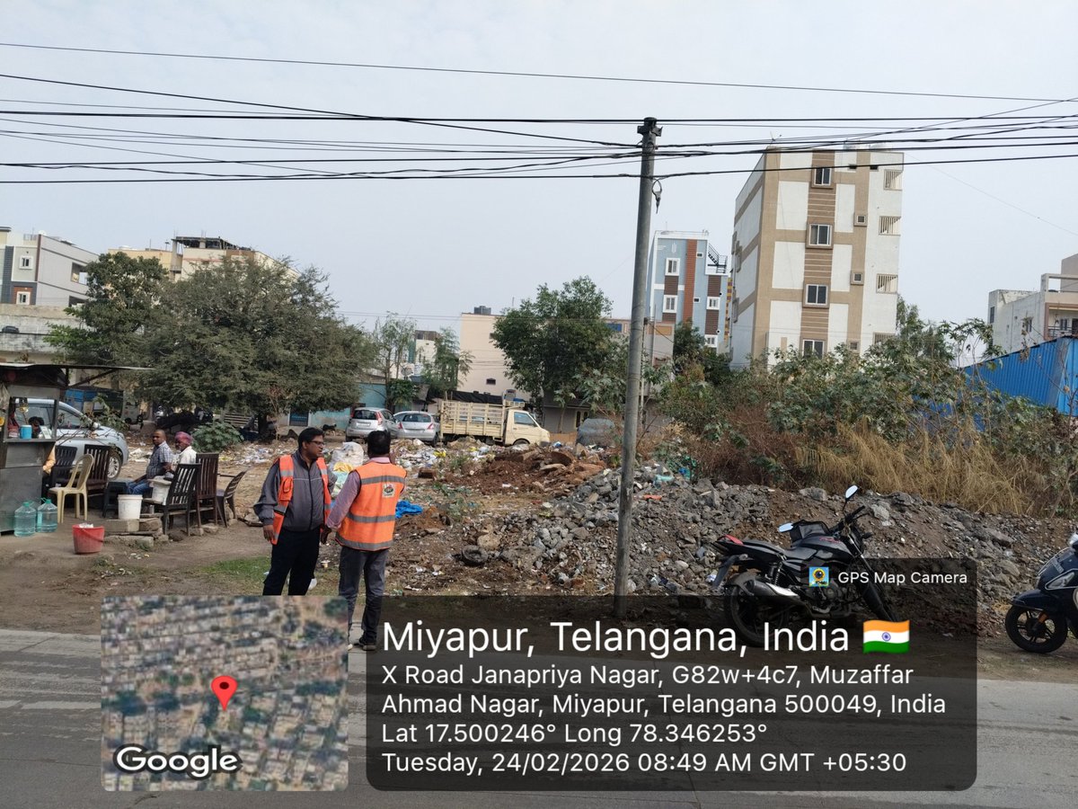 DEE_SWM_48's tweet photo. @GHMCOnline @KamalS22421105 @Dc48Ghmc Open land is a private land. However  Garbage is cleared. https://t.co/dODjNcdWhZ