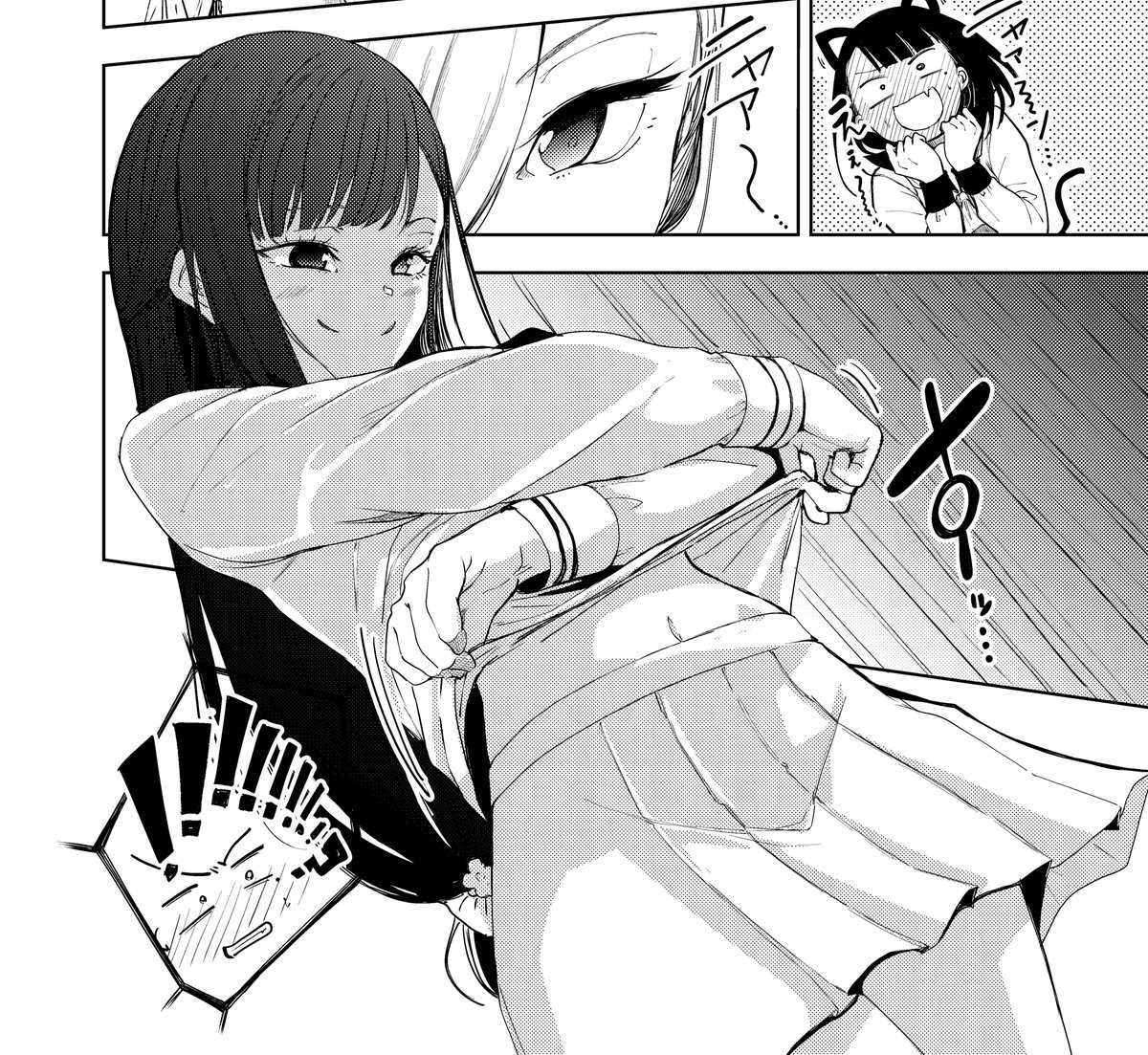 🩷2月28日発売『COMIC E×E68』掲載💜
《NOiPA作品紹介④》 
【ヒロアキ/きっと、彼女が好きだから】
🌸チグハグ両片思い百合第2話🌸
ゆずが憧れの生徒会長である叶華の体操服を発見✨
こっそり匂いを嗅しで堪能していると…ご本人が登場😳
しかも、時間がないからここで着替えるなんて言い出して⁉️ 