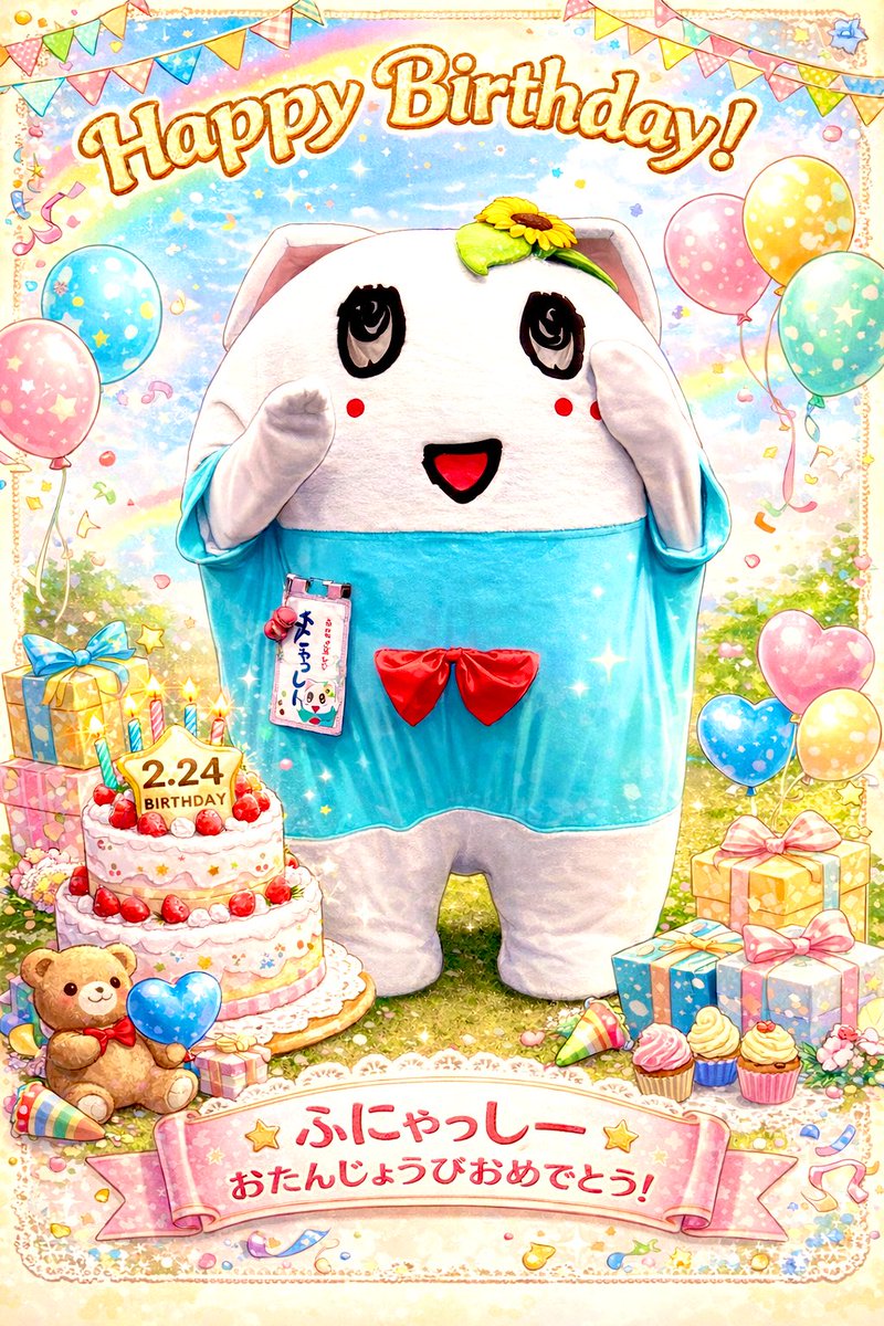 funassyi ふにゃー✨ はぴばにゃっしー«٩(*´ ꒳ `*)۶» #ふにゃっしーBD2026