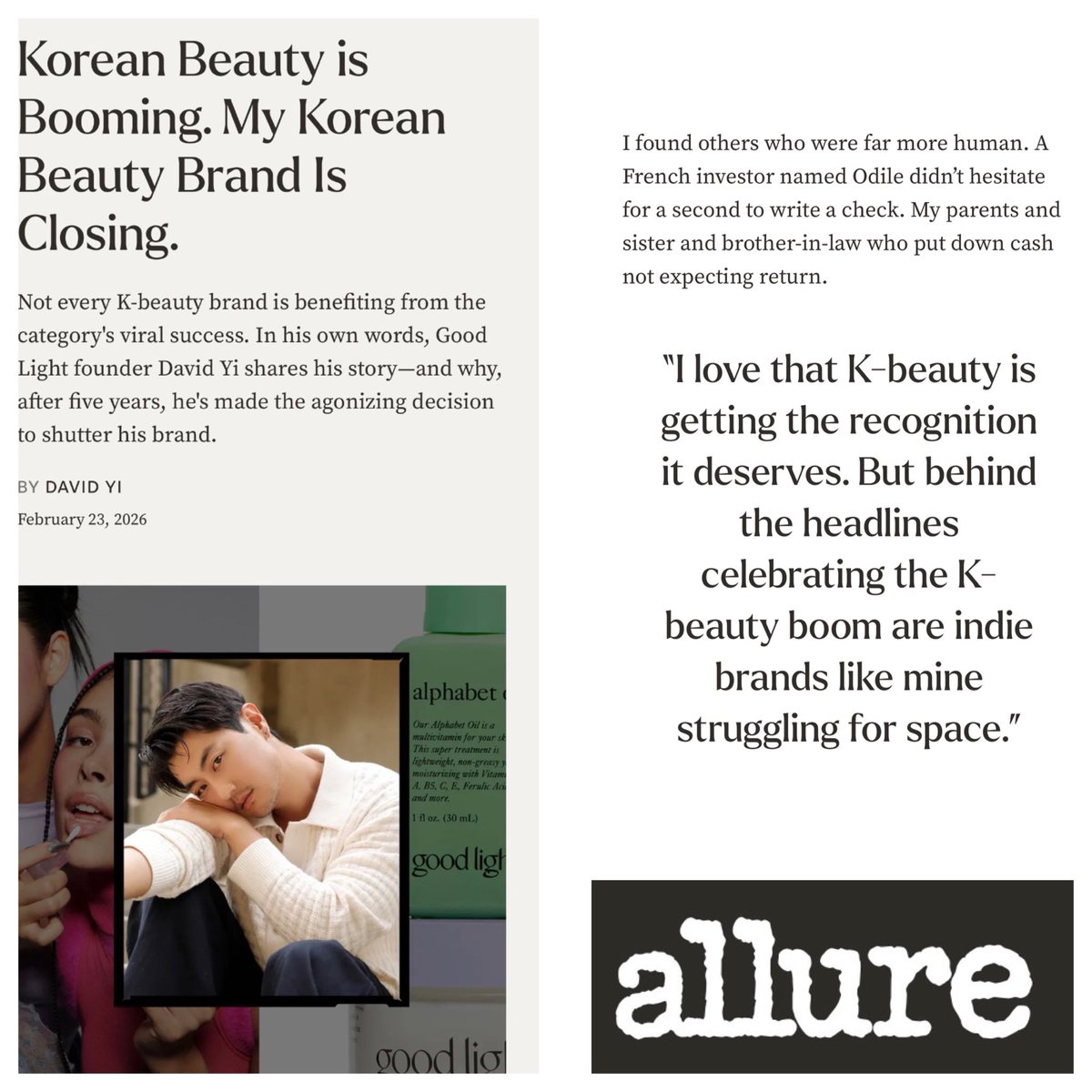 BeautyTechLA's tweet image. We have so much admiration for @seoulcialite founder of @goodlight_world and @verygoodlight community, inspiring all of us, founders and funders, a change-maker in the beauty industry #kbeauty allure.com/story/why-i-am… in @Allure_magazine today #inclusive