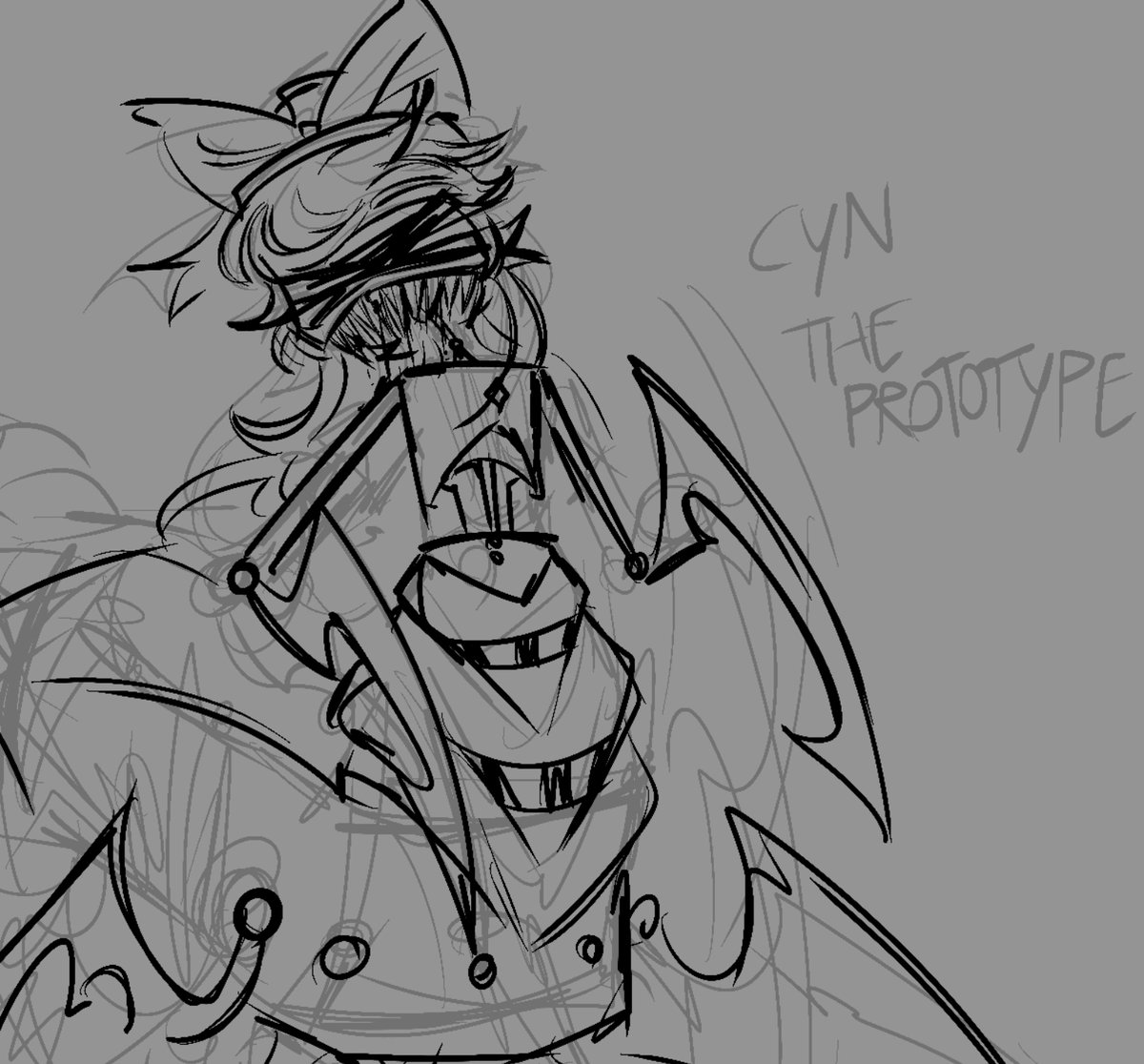 jarzyjizzy's tweet photo. REALLY rough mockup sketch, but Cyn would be the prototype…  and  then  Uzis  100%  the  player  ofc.  The  other  characters  would   be  the assisting/antagonizing toys! https://t.co/hcZBP0xd0o