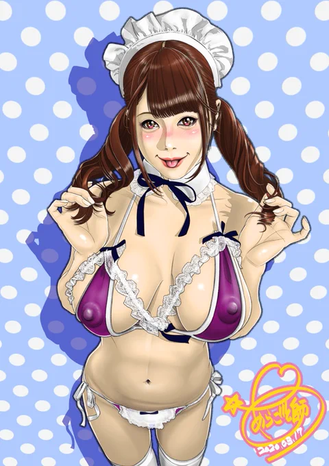 2/23が #椎葉みくる[J]ちゃんのお誕生日と聞いたものでお誕生日おめでとう ワシが妄想で描き上げた彼女のエロ絵ですじゃ～ 皆様、どうぞご賞味下され～