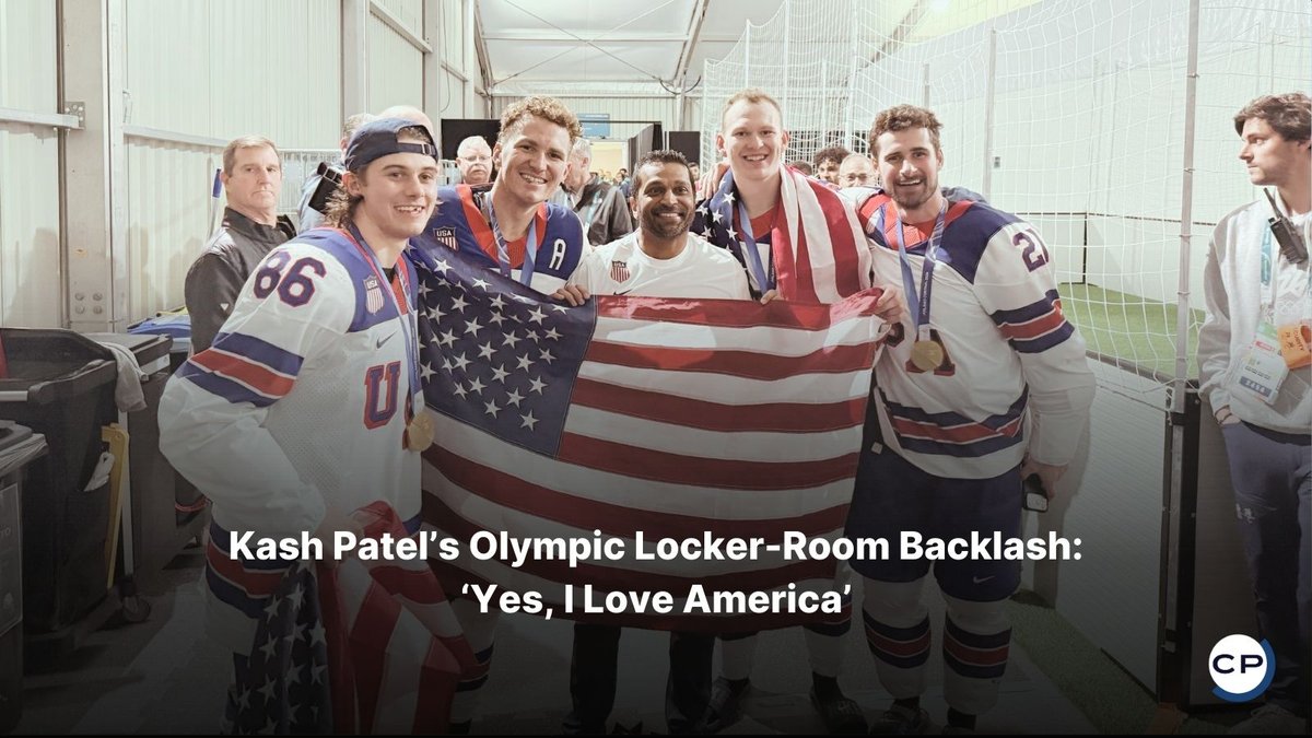 ChristianPost's tweet image. Viral video shows FBI chief Kash Patel chugging beer with Team USA hockey after Olympic gold, shrugging off critics as unpatriotic scolds.
#KashPatel #TeamUSA #Olympics #Hockey #FBI #ViralVideo #USA #Patriotism #ChristianNews #Politics
🔗 dlvr.it/TR79Qw