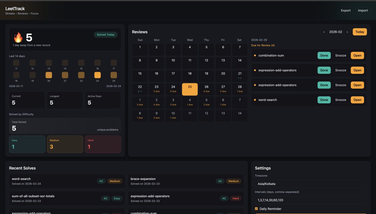 LeetTrack streak++
Download here chromewebstore.google.com/detail/leettra…