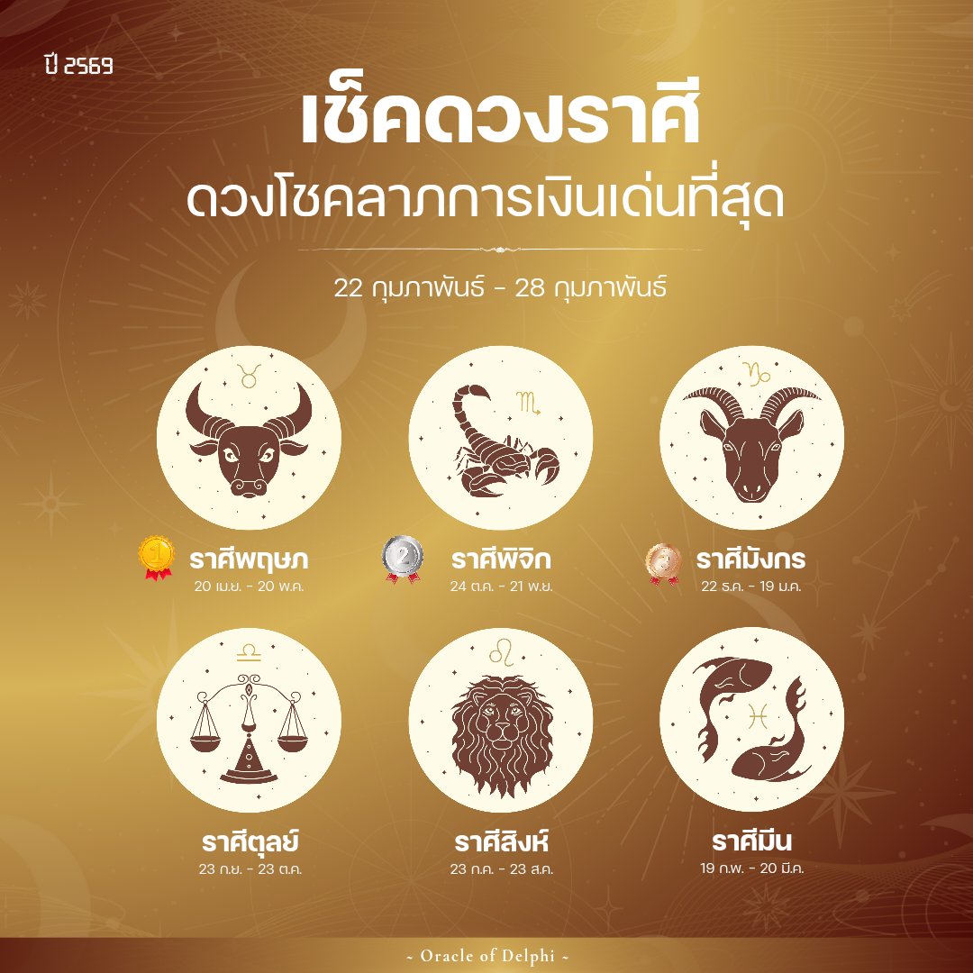 6 ราศี ดวงโชคลาภด้านการเงินมากที่สุด ช่วง 22 กุมภาพันธ์ 2569 - 28 กุมภาพันธ์ 2569💰✨

พิมพ์ 999 เพื่อรับคำทำนาย🌷💖