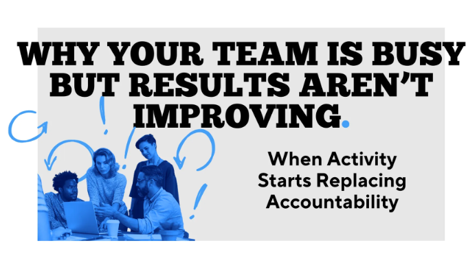 FocalPoint_Aus's tweet photo. Effort is visible. Outcomes are not.

Hybrid work, role creep, and reactive rhythms blur expectations.

Performance improves when accountability becomes clearer than activity.

This piece outlines how to reset expectations and retain trust: https://t.co/JsueylIRT7