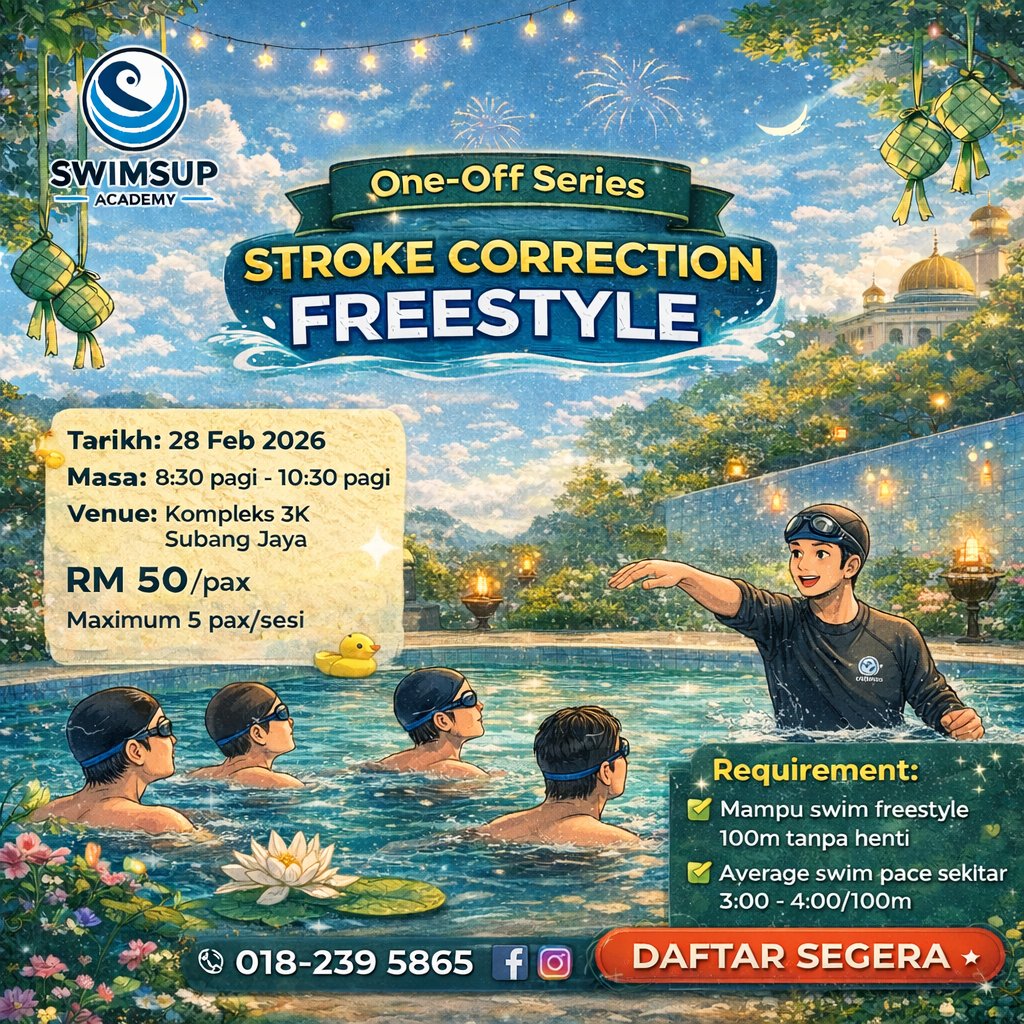 SwimsupAcademy's tweet photo. 🌙✨ Ramadan Repairs, Ramadan Improves. ✨🌙
Bulan Ramadan bukan alasan untuk slow down. Inilah masa terbaik untuk repair teknik, improve efficiency, dan build confidence sebelum musim race selepas Raya! 🏊‍♂️

Join:
https://t.co/phdMQ3tQHP

0182395865 https://t.co/QZl8wSlEtX