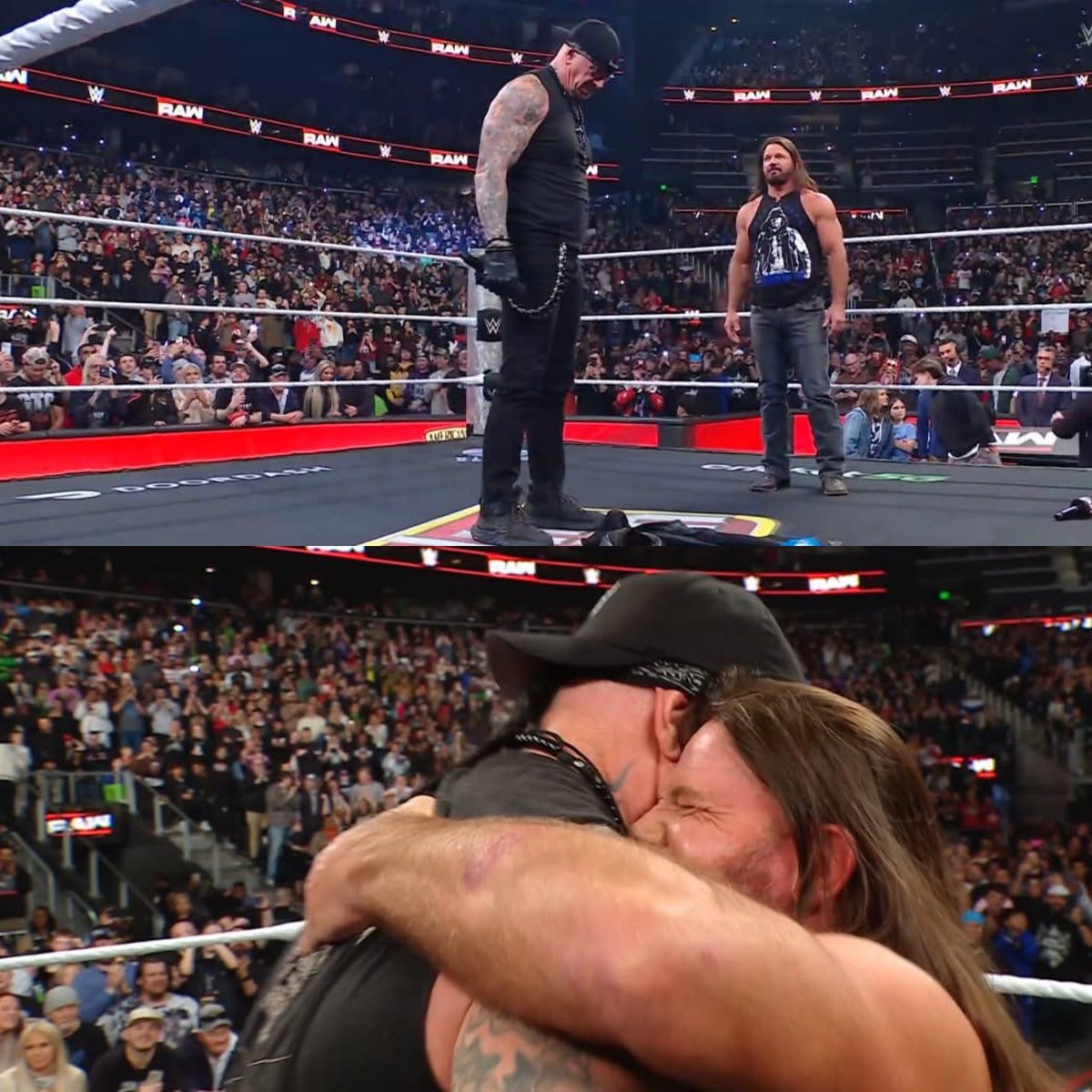 luchalibreonlin's tweet image. 🚨🚨🚨¡ÚLTIMA HORA!🚨🚨🚨

Undertaker anuncia que El Fenomenal, AJ Styles, será exaltado al Salón de la Fama de la WWE!!!! La arena estalló!!!! 👏👏👏