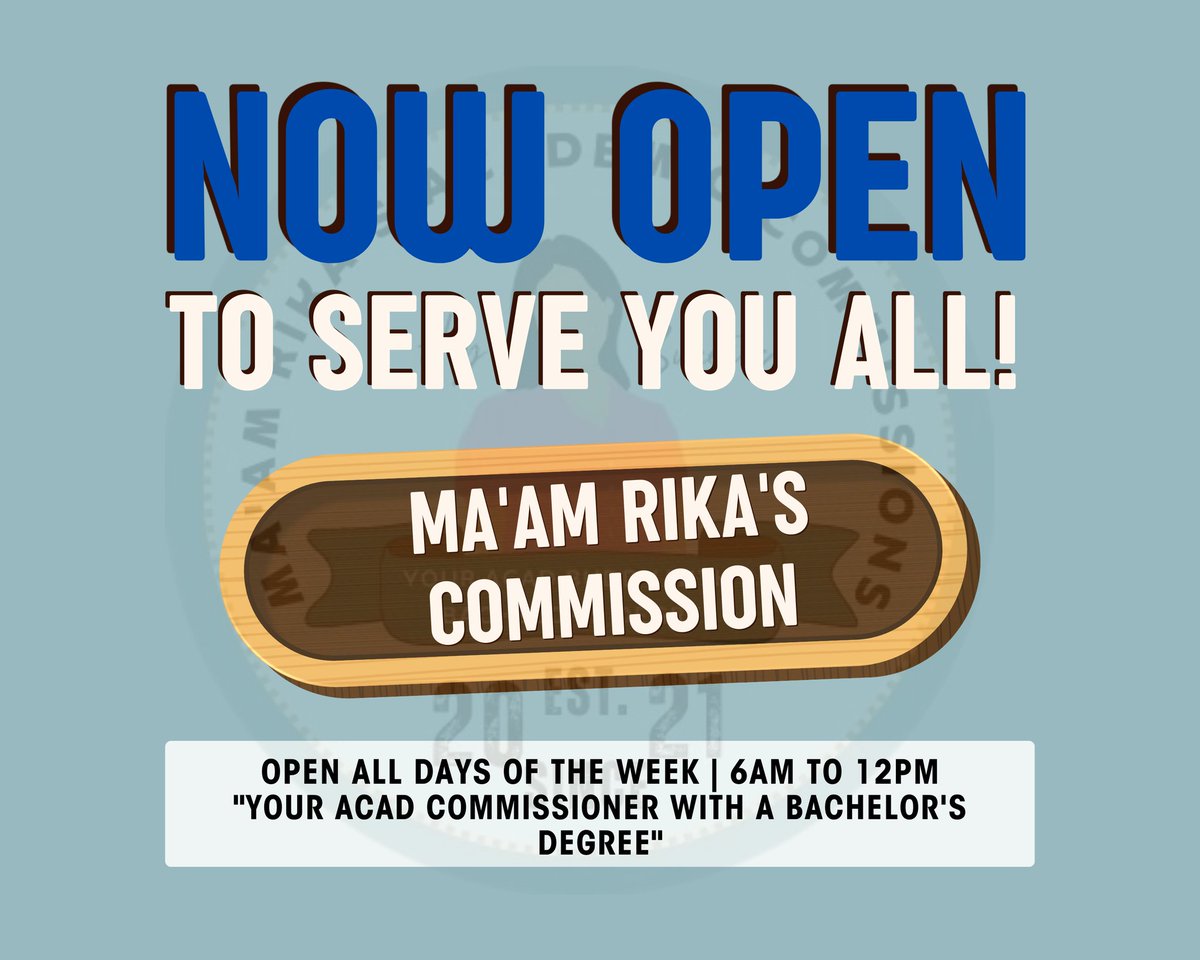 Heyrika|OPEN for comms| BSE GRAD|MASTER ED tweet media