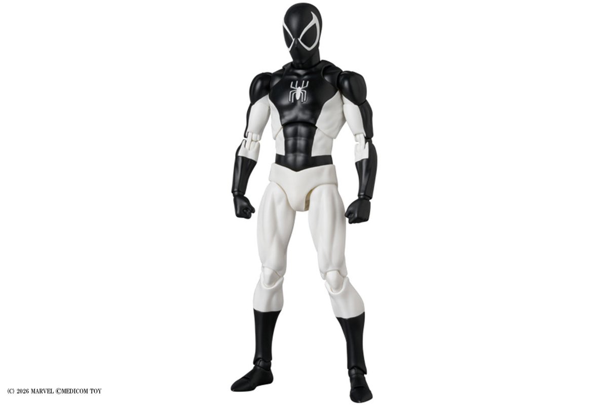 ソフビナル　スパイダーマン　白黒