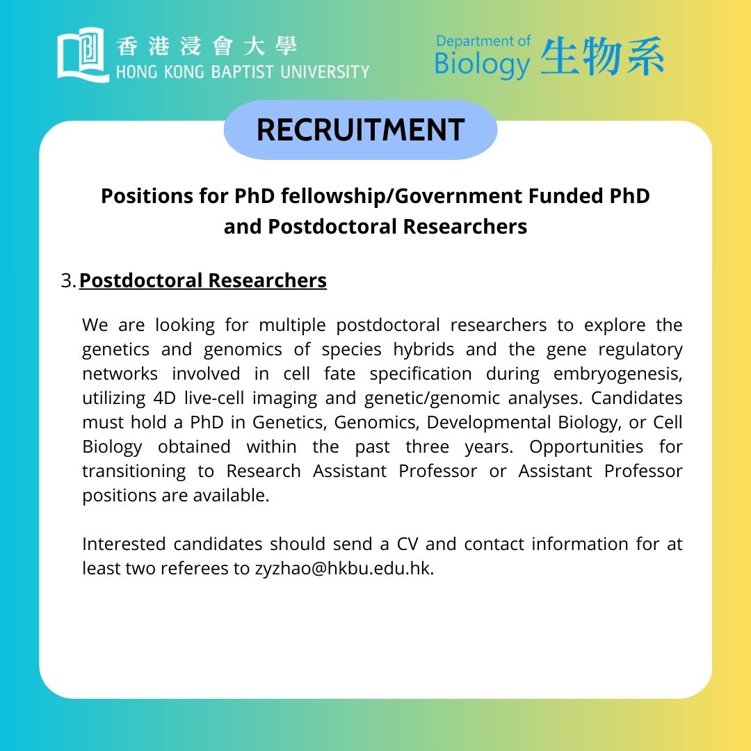 HKBU Department of Biology tweet media