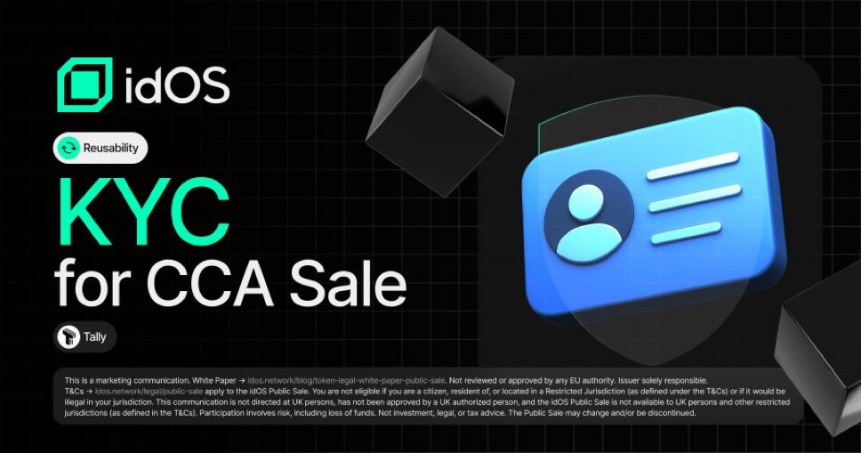 It’s a new day to preach the gospel of portable identity to everyone who cares to listen and those who don’t. 

<a href="/idOS_network/">idOS</a> public sale using uniswap CCA is happening tomorrow and the starting price has been announced as $0.035 . 

This is a fair price in my book and I see a