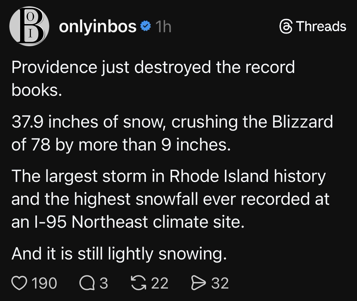 Thomas_Milardo's tweet photo. Yay! We beat the Blizzard of '78. Now we can tell those boomers we really do have it harder than they did! https://t.co/IPECTCK36f
