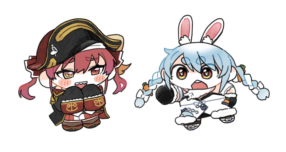 ぺこらーと #マリンのお宝 ぺこマリたゃ🩵❤️