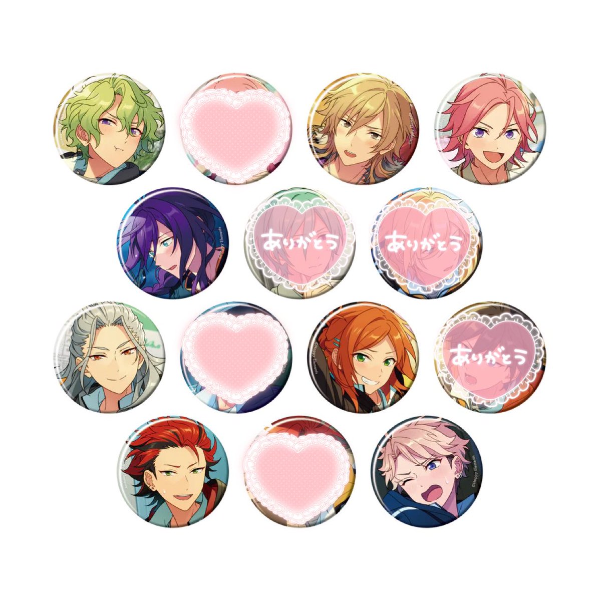 tkm_ymt's tweet photo. 【交換 譲渡】あんスタ コレクション缶バッジ［2026 Feb.］コレ缶

【譲】日和 宗 薫 こはく マヨイ 凪砂 ゆうた 紅郎 嵐
【求】Idol 燐音 鉄虎 各11

Casual 1BOX  Idol 9BOX予約予定
☆4のみ1点¥300にてお譲り可能(宗－1)
☆4の交換頂ける方は複数提供可能⇒ https://t.co/arJngHNv09