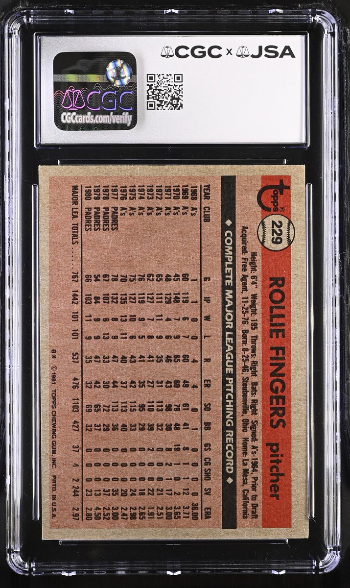 Got this back from <a href="/CGCCards/">CGC Cards</a> today.  Very happy with the grade after being in a top loader for more than 30 years  😃