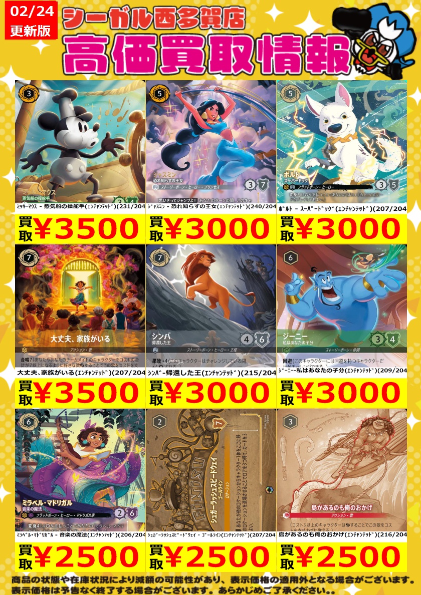 ≪ﾛﾙｶﾅ高価買取情報！！≫ 商品や状態や在庫状況により減額の可能性が