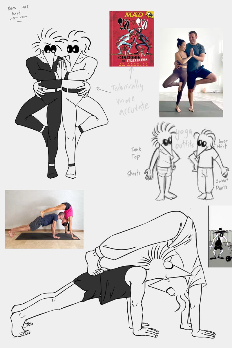 Nana_RedClover's tweet image. there was this idea that kept burrowing in my skull, and ya know? i wanted to draw like, some sweet intimate stuff. so white and black doing yoga. still need to find more yoga poses.

#spyvsspy #blackspy #whitespy #spyxspy #svs #yoga #posepractice #reference #fluff