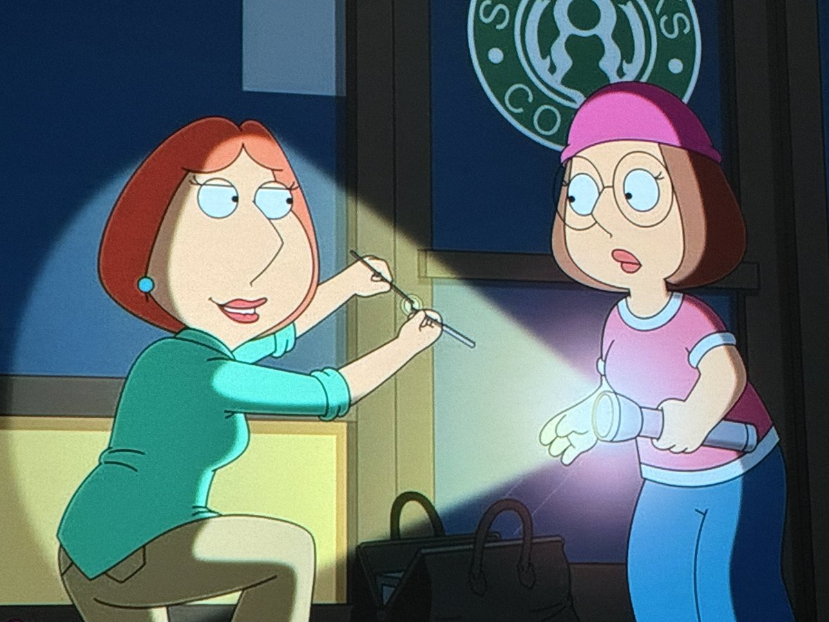 ThrillScience's tweet image. Family Guy knows proper lock picking technique. Compare to Mission Impossible where they use a pick and no tensioner. 

#Locksport