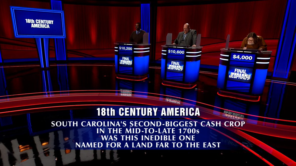 Jeopardy's tweet image. Tonight's Final #Jeopardy! is taking us back to 18th Century America.