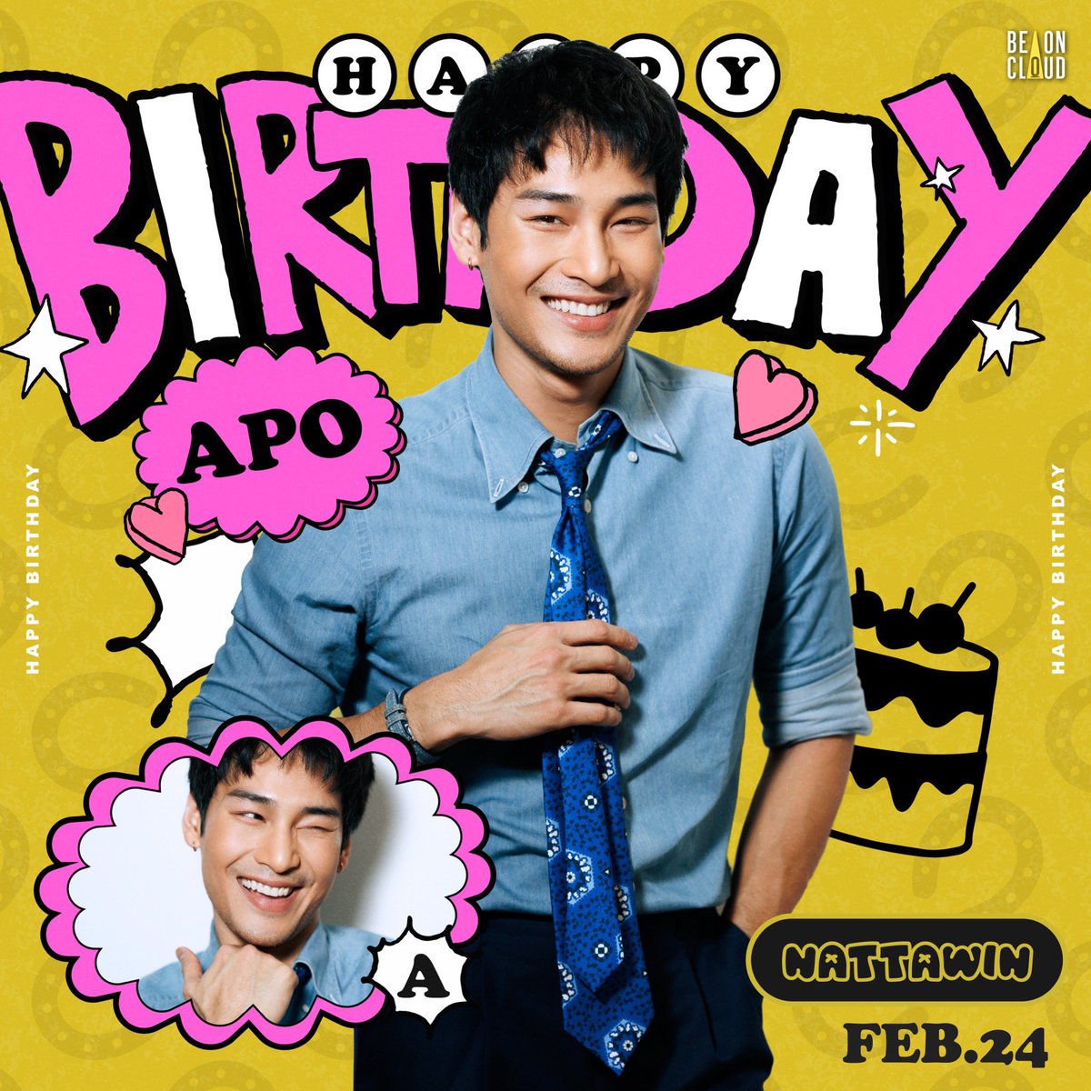 HAPPY BIRTHDAY APO 💛✨

#ApoNattawin #BeOnCloud