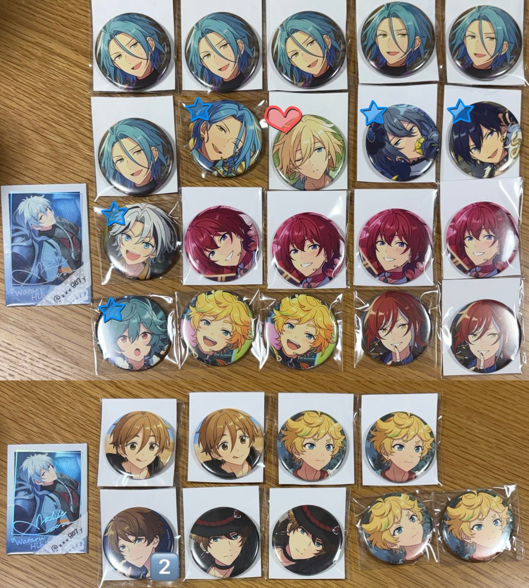 交換譲渡】あんスタ コレクション缶バッジ コレ缶 Jan Feb 譲︙画像1