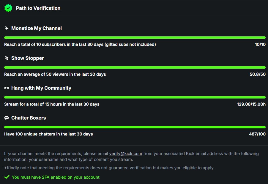 السلام عليكم يا اخواني قفلنا متطلبات البارتنر وقدمنا مرتين قبل وكلها انرفضت فيها فاللي احتاجه منكم تواجدكم ببث بكرا والشات يكون ما يوقف وهذي المره نقول ان شاء الله انها الثالثه والأخيره فا اللي يقدر يحضر يتواجد الله لا يهينه 

kick.com/rsyq