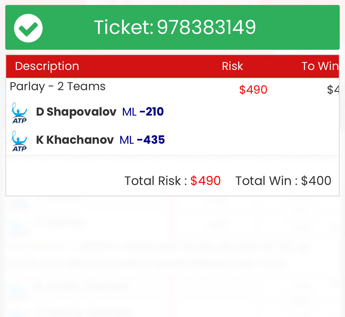 ATP Dubai Free Play 🎾 

4U Shapovalov + Khachanov MLP (-122)

Shapo in form is a different animal. Khachanov should have no troubles at all taking care of Shevchenko. Let’s go for our 7th win in a row! 🚀 

📖 Code: ZYON | <a href="/BTL_Sportsbook/">BTL Sportsbook</a>