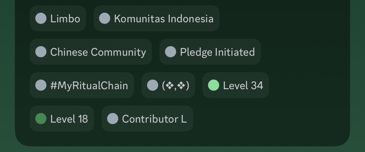 Gm gRitual guys 

Clicked my profile and there is a new feature 👀

Level 34, Level 19, Contributor L??? 

Waiting for sum announcement 🔥

<a href="/ritualfnd/">Ritual Foundation</a> <a href="/ritualnet/">Ritual</a>