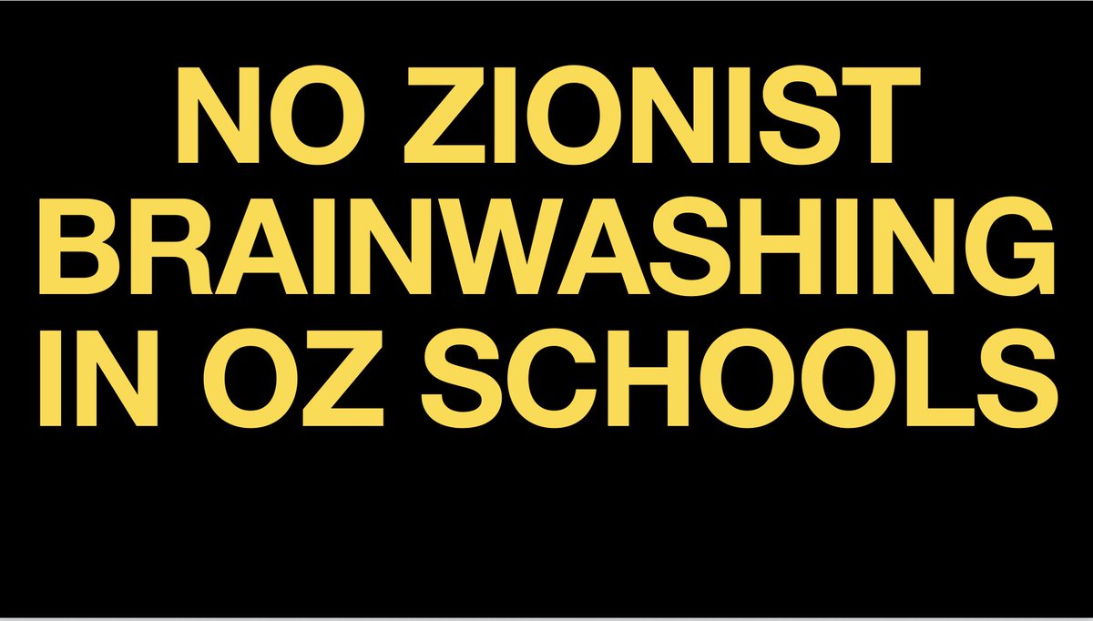 NO ZIONIST PROPAGANDA IN AUSTRALIAN SCHOOLS!!!