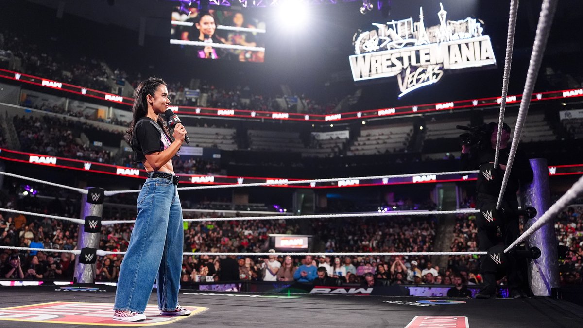 NotAJMendezNJ's tweet photo. Early tonight on #WWERAW, #BeckyLynch came at me saying the same thing which includes taking shots at my #WWE #DivasTitle run which all 3 of my reigns are more iconic then her first 3 years on the main roster &amp; she brought up #WWE2K20 which is broken like her.

#TeamAJ #WWE https://t.co/uEkiCyFAgU