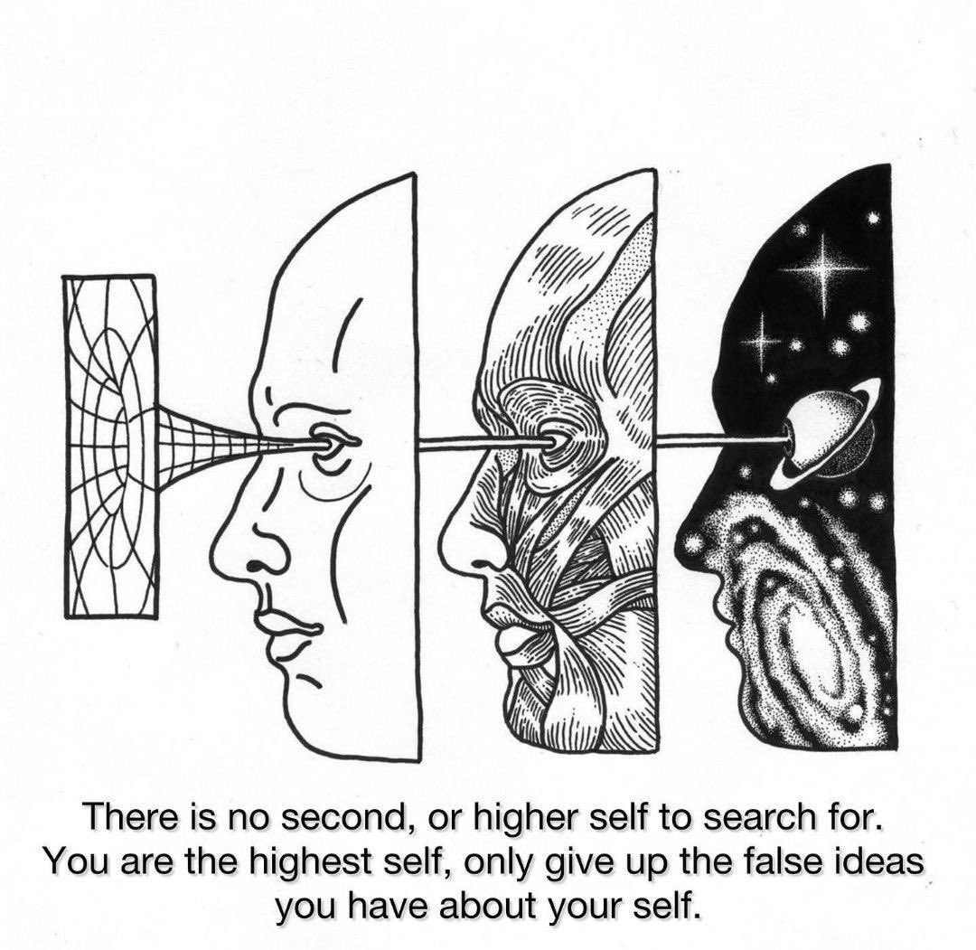 KillComfortCo's tweet photo. Look at this image.
No seriously. Pause.

Left face of the grid.

That’s the world. Labels. Expectations. Metrics. “Be this.”

Now slide your eyes right.

The first face?

That’s the version of you shaped by other people’s definitions.

Keep going.

The second layer…

muscle, nerves, raw structure.

That’s the psychology. Trauma. Conditioning. Survival wiring.

And then the last one.

Cosmic. Expansive. Limitless.

That’s what everyone calls the “higher self.”

Here’s the thing…

You don’t have a “higher self.”

You have a story about a higher self. And that story is keeping you stuck.

You keep saying:

“One day I’ll step into my real potential.”

Pause.

Who told you that you aren’t already it?

Read that again.

The version of you waiting to be unlocked

is just you without the excuses.

You’re not missing power.

You’re protecting comfort. 

Uncertainty. 

Hovering over control. 

The idea of a “future better you” is seductive.

Because it lets you delay responsibility.

You don’t have to become someone else.

You have to stop pretending you’re not already capable.

No ascension.

No transformation ceremony.

Just subtraction.

Remove the lies.

Remove the fear.

Remove the identity you rehearsed.

That’s it.

There is no higher self.

Only a more honest one.

Through repetition.