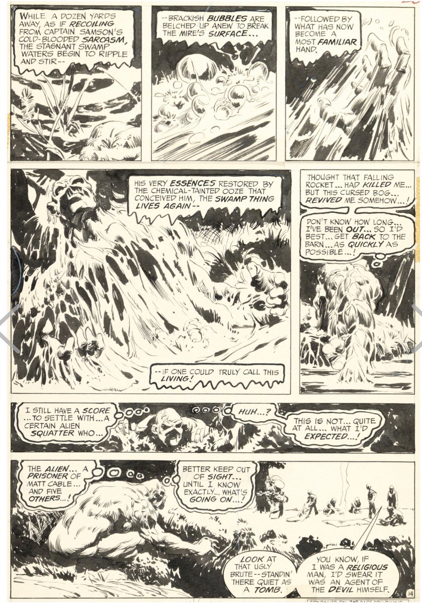 Bernie Wrightson and Jeff Jones Swamp Thing #9 Story Page 14
Original Art (DC, 1974). https://t.co/RYOOczg72U