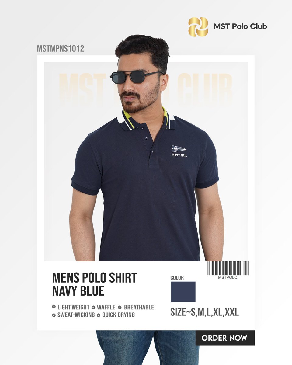 MSTPoloClub's tweet photo. MST Polo Club এর Men’s Polo Shirt দিয়ে upgrade করুন আপনার everyday look — smart, clean &amp; confident! ✨

Office, casual outing বা weekend hangout — সব জায়গায় effortless style!

💰 Price: 999৳ only
📞 Call: 01711-778161

#MSTPoloClub #MensPolo #NavyBlueStyle #PremiumCotton https://t.co/y6XfyW6Dsz