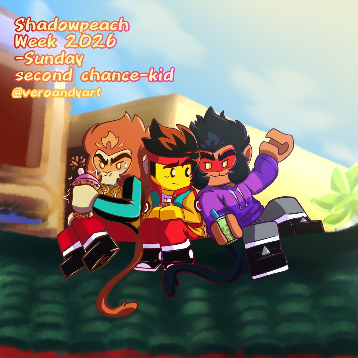 Day 7
Second chance-kid
✨🧋💛🧡💜🧋✨
I express my opinion that it was a very beautiful activity Thank you <a href="/SweetLin13love/">||SweetLin🍭||#RenewLegoMonkieKid</a> And to the organizers. 
✨✨
#ShadowpeachWeek2026
#LMK #shadowpeach #lmkfanart
#sunwukonglmk #Sixearedmacaque 
#LEGOMonkiekid