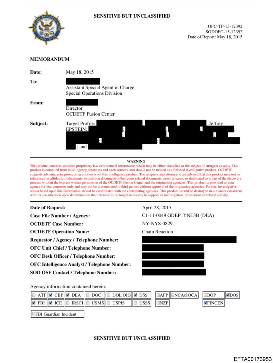 🚨 BREAKING: CBS News uncovers a bombshell 69-page DEA memo hidden in the Epstein files. detailing a 5-year federal probe into Jeffrey Epstein for wire transfers linked to "illicit drug and/or prostitution activities" in the US Virgin Islands and New York.

Launched in 2010 and
