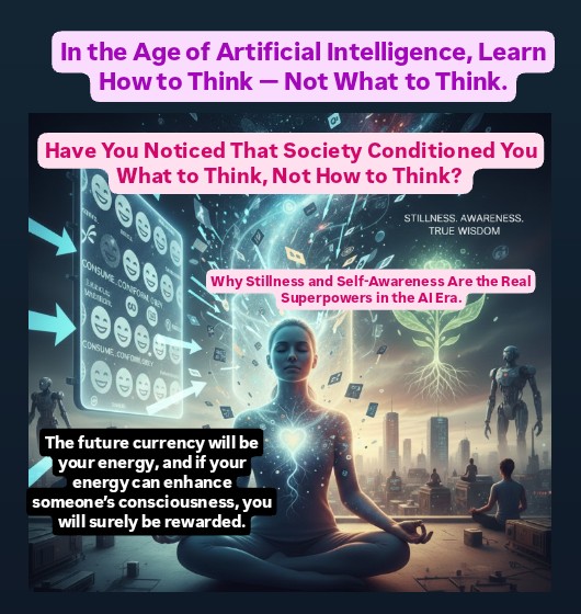 balancewriter's tweet photo. In the age of artificial intelligence, Learn how to think not What to think. 🧿🔱👇

https://t.co/16TL4fUzK0

#artificialintelligence #technology #criticalthinking #selfawareness https://t.co/s3cuW69fFa
