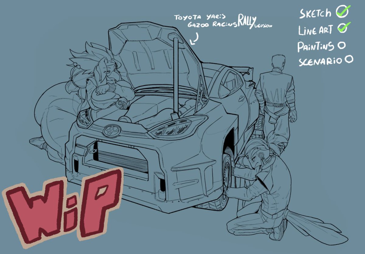 Gab Simmons Car art (commission closed) tweet media