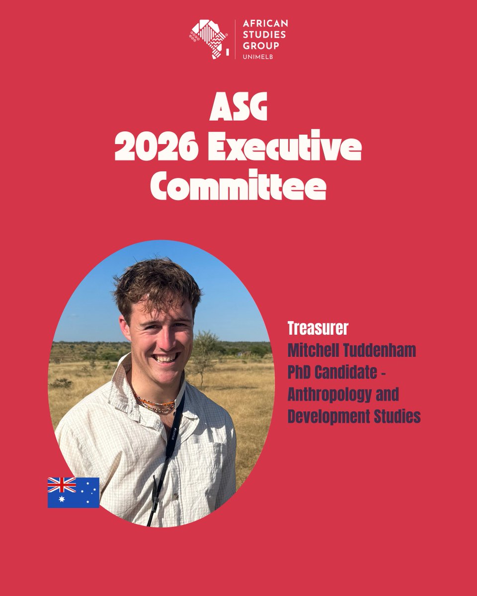 Hello Everybody,

We are delighted to announce the new Executive Committee of the African Studies Group (ASG) for 2026! 🌍 

Wanja Wohoro, Josephine Boateng, Kaitlin Common &amp; Mitchell Tuddenham!