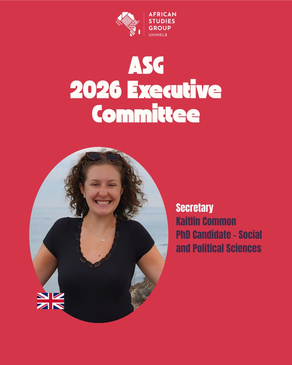 ASG_unimelb's tweet photo. Hello Everybody,

We are delighted to announce the new Executive Committee of the African Studies Group (ASG) for 2026! 🌍 

Wanja Wohoro, Josephine Boateng, Kaitlin Common &amp; Mitchell Tuddenham! https://t.co/lYKjduFcBM