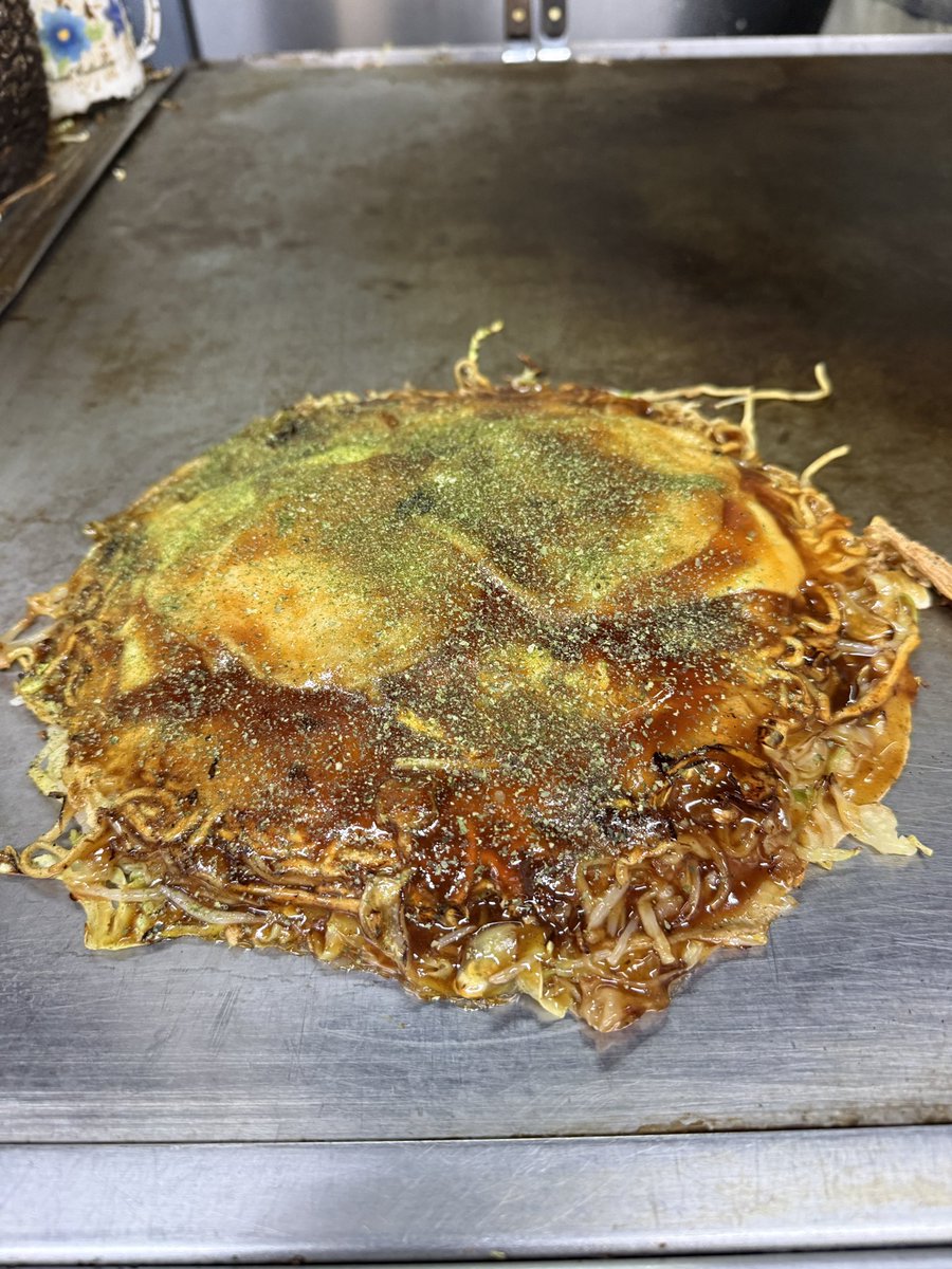 久々にお好み焼き😍 広島は美味しい料理ばかりで困るね笑