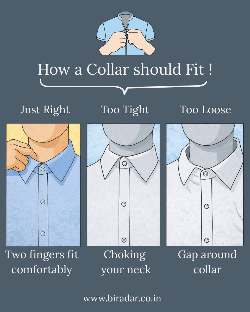 biradarshirts's tweet photo. A well-fitted shirt changes your entire look.
Not too tight. Not too loose. Just sharp, clean, confident.👔
⬇️Save this guide before buying your next shirt.

#biradarmens #mensstylingtips #biradarstyle #fashiontips https://t.co/jeSmRV1Ehg