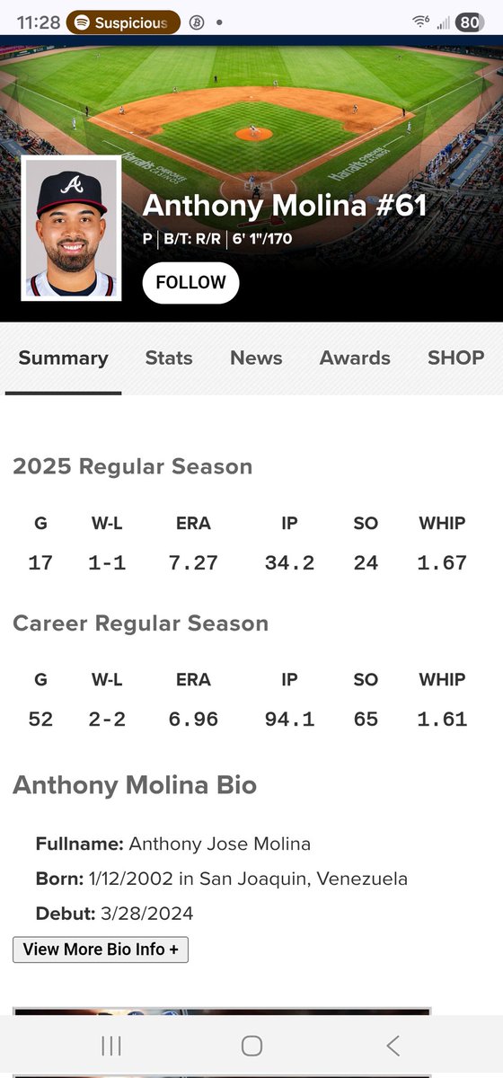 Antony Molina entra por German Marquez.