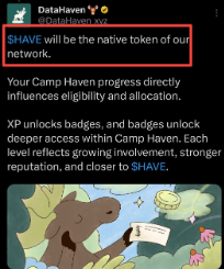 GPTTK_Token's tweet photo. GM moose gang 🫎🏕
if you're early and actually putting in the work in Camp Haven, the system legit remembers your contributions? ✅
No RNG bullshit.
just real XP → badges → bigger  
$HAVE slice since it's the native token. 
Community first vibes fr.
Who's already camping hard? https://t.co/tyNFDUaurV