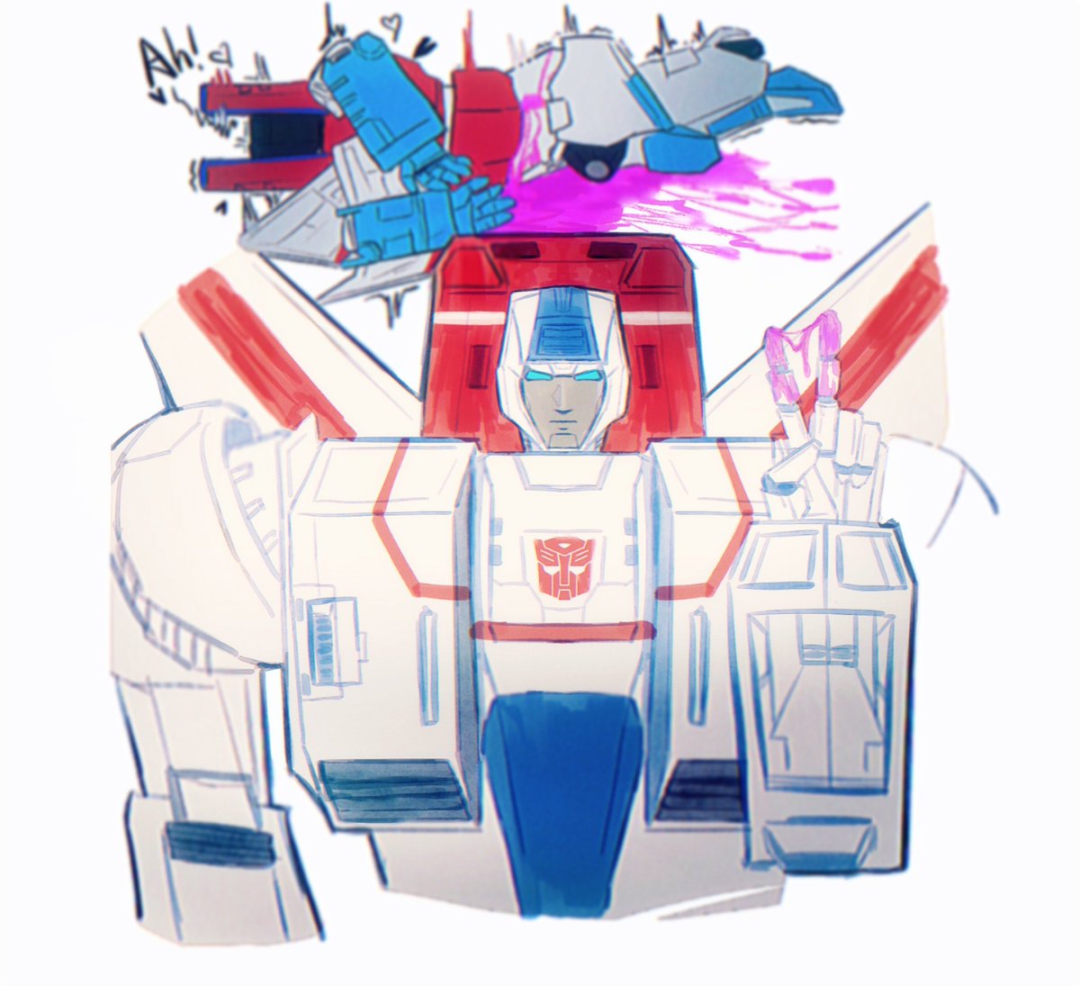 A sign of victory ✌🏻 
#wfctskystar #skyfire #starscream #jetfire #skystar