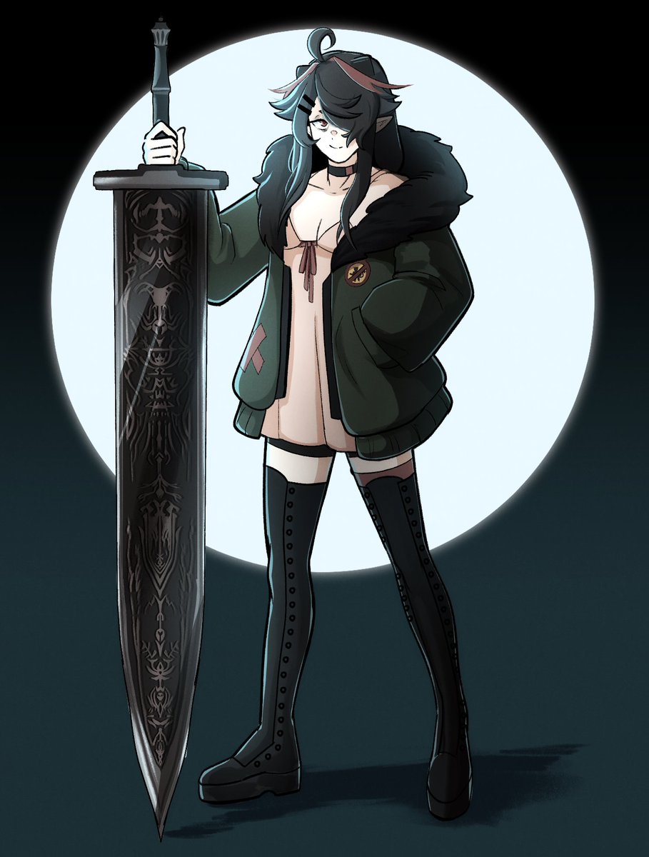 Peepeenemue's tweet photo. Thanks to everyone who stopped by it was a lot of fun chatting! Today we've got PP w/ Ludwig's Holy Blade because I think it's funny https://t.co/zJ92iu28fR