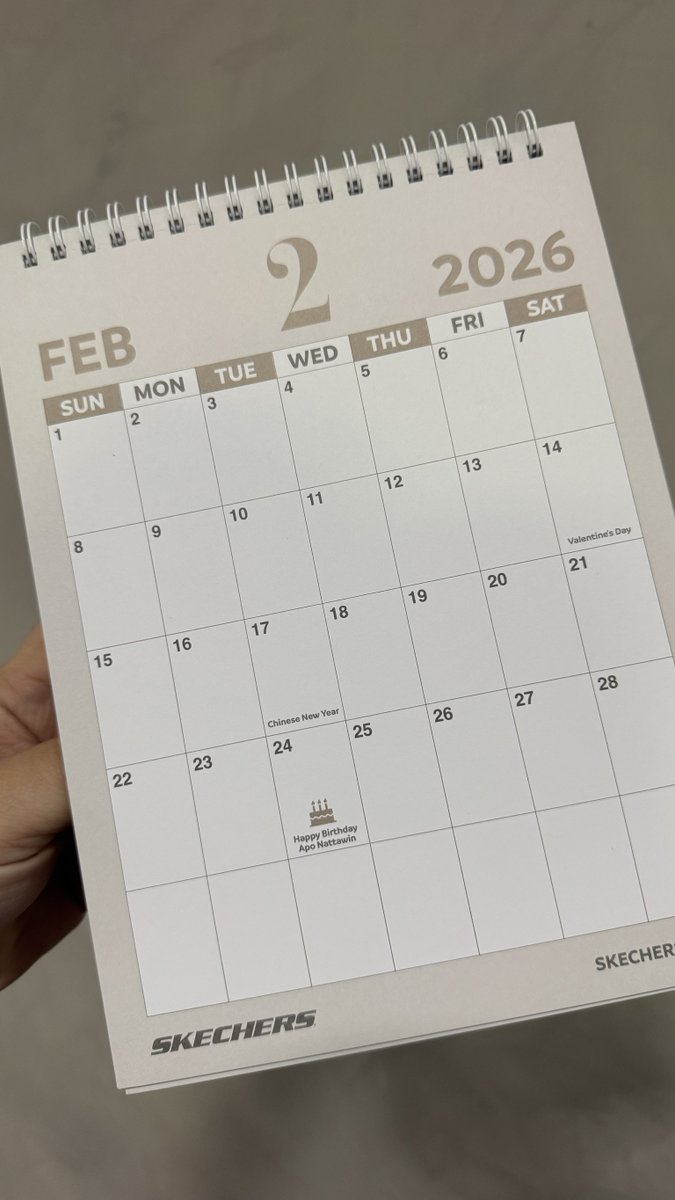🎂🌟🎉 HAPPY APO DAY จาก SKECHERS! 🎉🌟
รับฟรี!! ปฏิทินสุดเอ็กซ์คลูซีฟ Skechers Apo Nattawin Calendar 2026 เมื่อช้อปครบ 4,000 บาท หรือเพียง 3,500 บาท สำหรับสมาชิก SKECHERS 
รายละเอียด >> skechers.co.th/blogs/in-store…

#Nattawinday2026 #SkechersTH #SkechersxApo