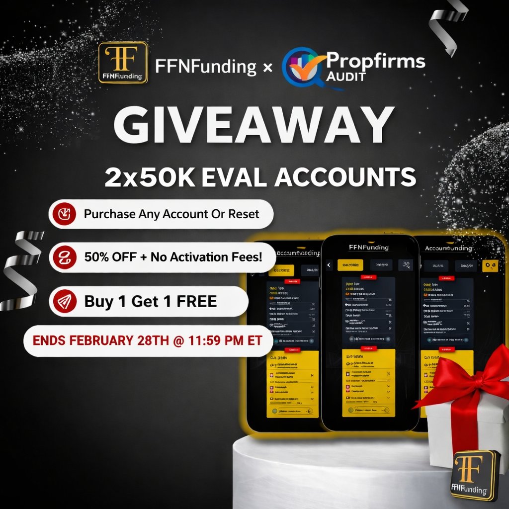 📢 Win 2 x $50K Giveaway with <a href="/FFNFunding/">Funded Futures Network</a> (Activation Fee Included)

Enter:

1️⃣ Follow 
<a href="/FFNFunding/">Funded Futures Network</a> <a href="/Propfirms_Audit/">PropFirms Audit</a> <a href="/jekzcharlez/">𝐉𝐞𝐤𝐰𝐮.🤏1/222</a> <a href="/EMERGENCYFX9/">𝐄𝐌𝐄𝐑𝐆𝐄𝐍𝐂𝐘 𝐅𝐱✌️</a>

2️⃣ Like❤️ Retweet 🔁 Tag 3 Friends 

3️⃣ Join Discord : discord.gg/HjgNazDPek

4️⃣ Also follow <a href="/1trade0/">1TRADE</a> <a href="/Eurusd_killer/">𝑬𝑼_𝑲𝒊𝒍𝒍𝒆𝒓 𝑭𝑿🛜</a> <a href="/Ayushcmofpt/">Ayush.CMO</a>