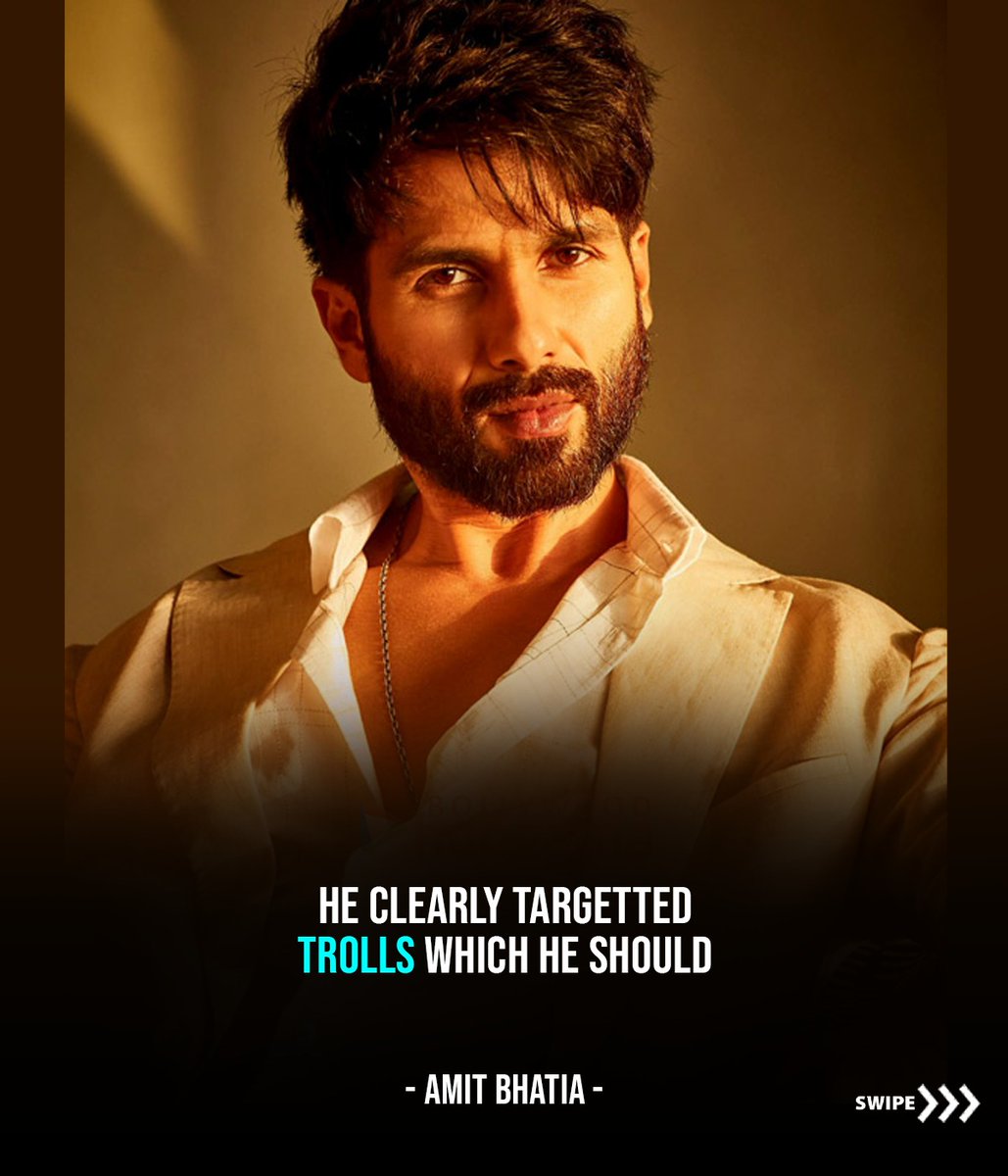 amitbhatia1509's tweet photo. Shahid Kapoor Claps Back at Trolls! ✨
"Shahid Kapoor just set the record straight—trolls need some aukat before speaking!
🙌 A phenomenal actor who needs no validation, reminding everyone: respect art, skip unnecessary trolling. 💥
#ShahidKapoor #NoToTrolls #RespectArt #BollywoodStar #ActorWithClass #CelebrityWisdom"